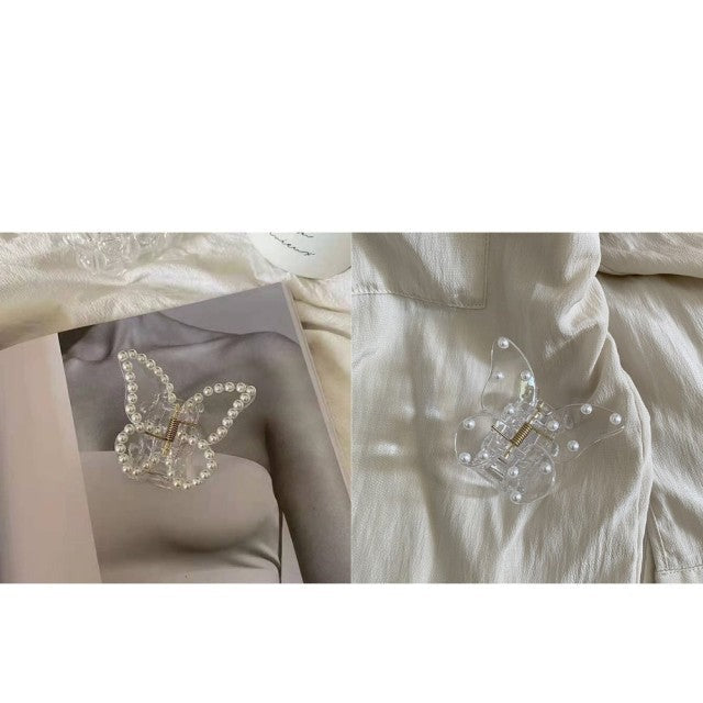 Transparent Butterfly Hair Claws Hairpin Cute Transparent Acrylic Clip-Hair Accessories-Arimonz-F3-Arimonz