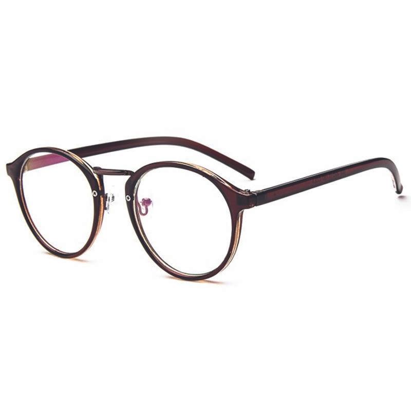 Transparent Round Glasses Clear Frame Glasses For Women-Sunglasses-Arimonz-Brown-Arimonz