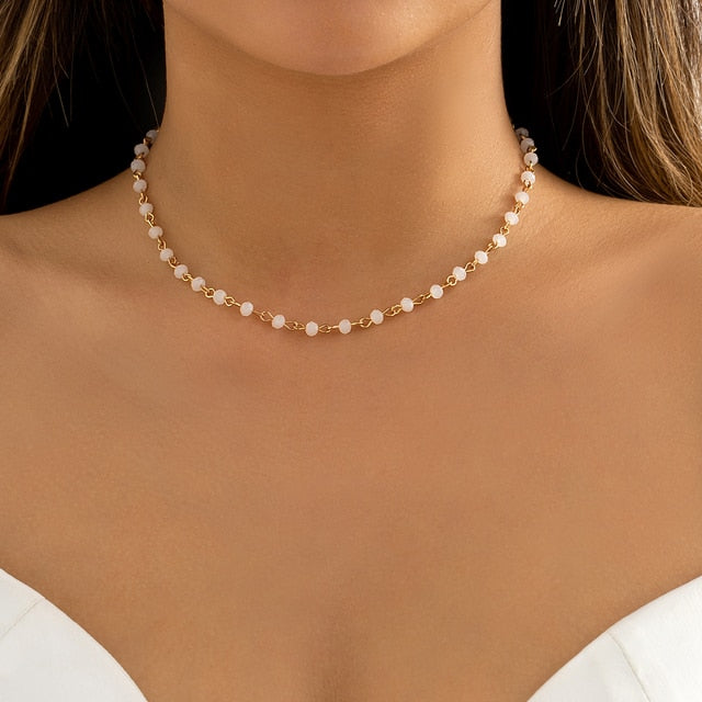 Trendy Gold Color Petals Shape Neck Chain Choker Necklace for Women-Necklaces-Arimonz-type 16-Arimonz