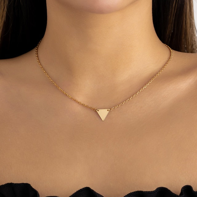 Trendy Gold Color Petals Shape Neck Chain Choker Necklace for Women-Necklaces-Arimonz-type 19-Arimonz