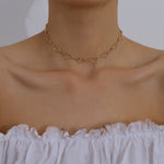 Trendy Gold Color Petals Shape Neck Chain Choker Necklace for Women-Necklaces-Arimonz-type 4-Arimonz