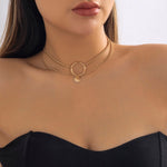 Trendy Gold Color Petals Shape Neck Chain Choker Necklace for Women-Necklaces-Arimonz-type 6-Arimonz