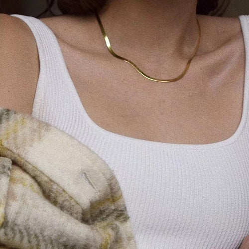 Trendy Street Style Snake Chain-Necklaces-Arimonz-Arimonz