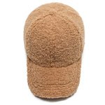 Trendy Streetwear Solid Windproof Wool Teddy Baseball Hats For Women-Women's Caps-Arimonz-Arimonz