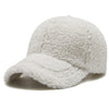 Trendy Streetwear Solid Windproof Wool Teddy Baseball Hats For Women-Women's Caps-Arimonz-White-Arimonz