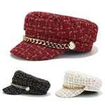 Tweed Plaid Paperboy Cap-Hats-Arimonz-Arimonz