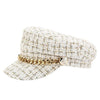Tweed Plaid Paperboy Cap-Hats-Arimonz-White-Arimonz