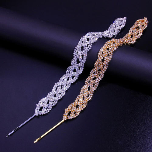 Twist Braid Hair Comb Chain Accessory Headwear for Women Crystal Hair-Hair Accessories-Arimonz-Arimonz