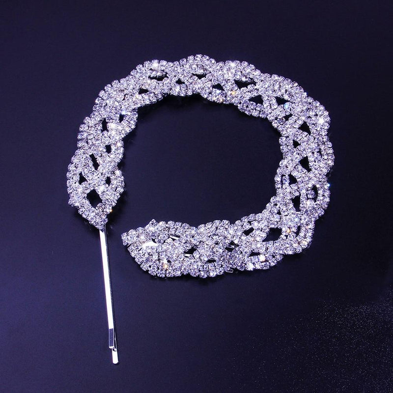Twist Braid Hair Comb Chain Accessory Headwear for Women Crystal Hair-Hair Accessories-Arimonz-Arimonz