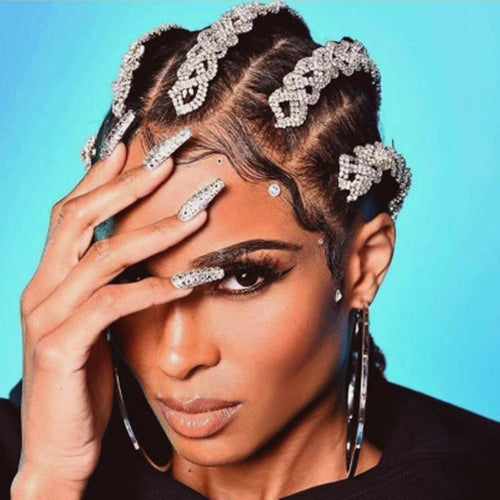 Twist Braid Hair Comb Chain Accessory Headwear for Women Crystal Hair-Hair Accessories-Arimonz-Arimonz