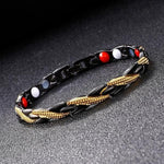 Twisted Magnetic Therapy Bracelet Trendy Energy Magnets Jewelry-Braceletes-Arimonz-Gold Black-Arimonz