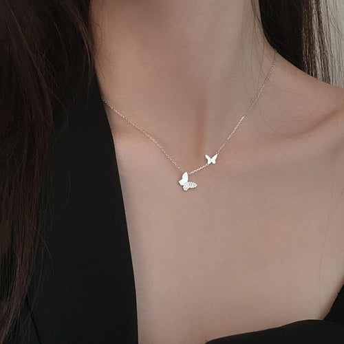 Two Butterfly Necklace-Necklaces-Arimonz-Arimonz