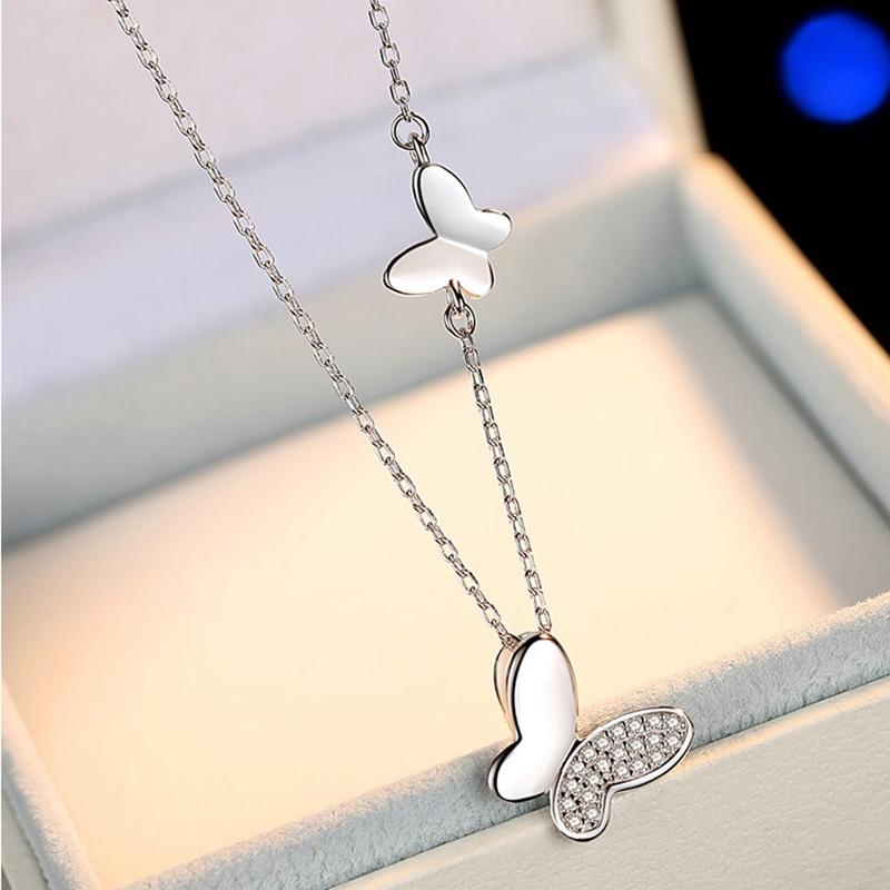 Two Butterfly Necklace-Necklaces-Arimonz-Arimonz