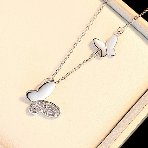 Two Butterfly Necklace-Necklaces-Arimonz-Arimonz