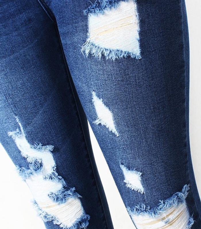 Ultra Stretchy Tassel Ripped Jeans Woman Denim Pants Trouser For Women-Skinny Jeans-Arimonz-Arimonz
