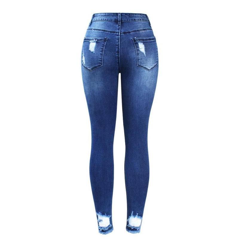 Ultra Stretchy Tassel Ripped Jeans Woman Denim Pants Trouser For Women-Skinny Jeans-Arimonz-Arimonz