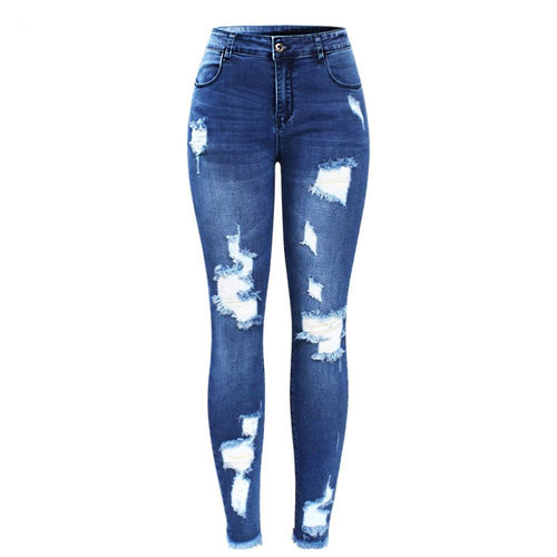 Ultra Stretchy Tassel Ripped Jeans Woman Denim Pants Trouser For Women-Skinny Jeans-Arimonz-S-Arimonz