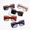 Unique Women's Square Rimless Sunglasses Oversized Shades for Women-Sunglasses-Arimonz-Arimonz