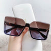 Unique Women's Square Rimless Sunglasses Oversized Shades for Women-Sunglasses-Arimonz-Arimonz