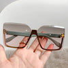 Unique Women's Square Rimless Sunglasses Oversized Shades for Women-Sunglasses-Arimonz-Green-Arimonz