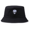 Unisex Embroidery Foldable Bucket Hat Summer Hat Streetwear Bucket Cap-Bucket Hats-Arimonz-alien black-Arimonz