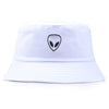 Unisex Embroidery Foldable Bucket Hat Summer Hat Streetwear Bucket Cap-Bucket Hats-Arimonz-alien white-Arimonz