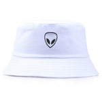Unisex Embroidery Foldable Bucket Hat Summer Hat Streetwear Bucket Cap-Bucket Hats-Arimonz-alien white-Arimonz