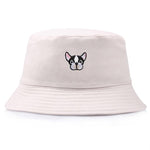 Unisex Embroidery Foldable Bucket Hat Summer Hat Streetwear Bucket Cap-Bucket Hats-Arimonz-dog beige-Arimonz