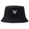 Unisex Embroidery Foldable Bucket Hat Summer Hat Streetwear Bucket Cap-Bucket Hats-Arimonz-dog black-Arimonz