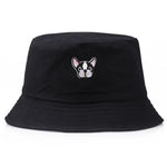 Unisex Embroidery Foldable Bucket Hat Summer Hat Streetwear Bucket Cap-Bucket Hats-Arimonz-dog black-Arimonz