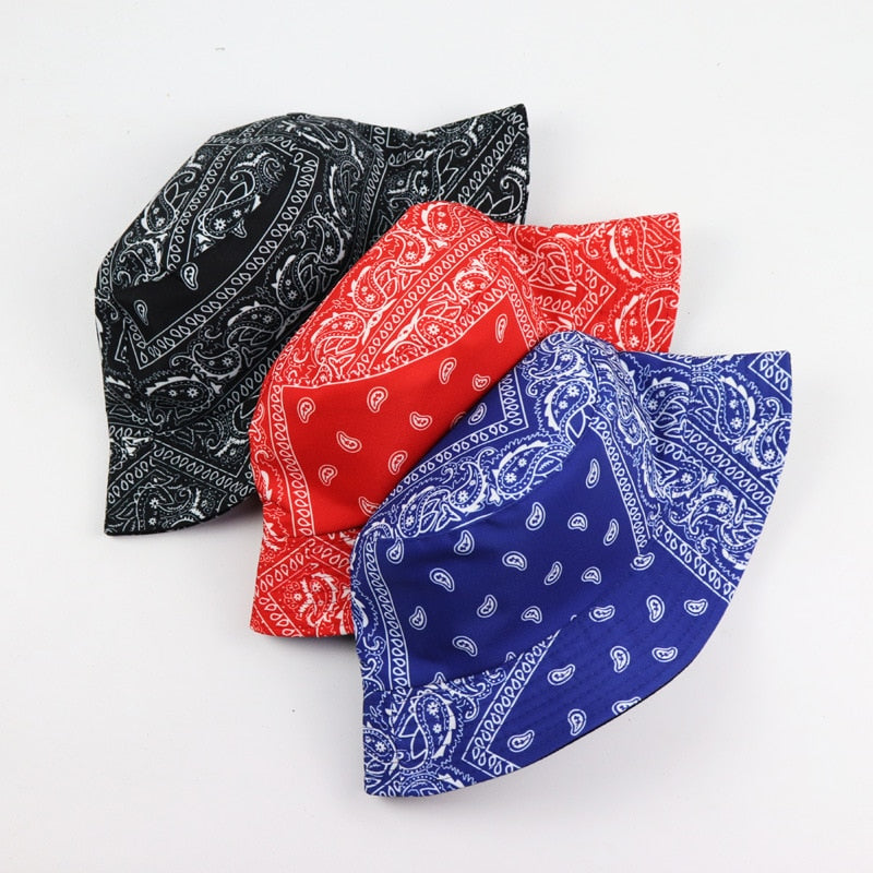 Unisex Pattern Cotton Bucket Hat Double-Sided Sun Cap Summer Sun Hats-Bucket Hats-Arimonz-Arimonz