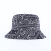 Unisex Pattern Cotton Bucket Hat Double-Sided Sun Cap Summer Sun Hats-Bucket Hats-Arimonz-C1 black-Arimonz