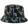 Unisex Pattern Cotton Bucket Hat Double-Sided Sun Cap Summer Sun Hats-Bucket Hats-Arimonz-C5 black-Arimonz