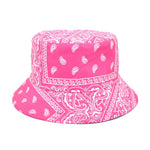 Unisex Pattern Cotton Bucket Hat Double-Sided Sun Cap Summer Sun Hats-Bucket Hats-Arimonz-C7 rose Red-Arimonz