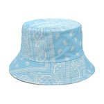 Unisex Pattern Cotton Bucket Hat Double-Sided Sun Cap Summer Sun Hats-Bucket Hats-Arimonz-C8 Light blue-Arimonz