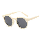 Vintage Black Cat Eye Sunglasses Woman Round Sunglasses