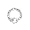 Geometric Alloy Thick Necklace Bracelet Set for Women Heart Necklace