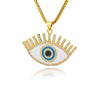 Evil Eye Pendants Necklaces for Women Stainless Steel Choker Necklace