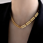 Multi Layer Chain Woman Rock Thick Chain Street Snap Necklace