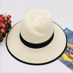 Summer Patchwork Fedora Hats For Women Paper Straw Women Hat