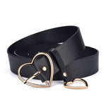 Genuine Leather Ladies High Quality Alloy Love Pin Buckle Retro Belt