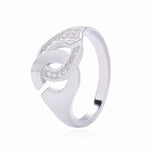 Sterling Silver Handcuff Ring White Paper Clip Chain Menottes Ring