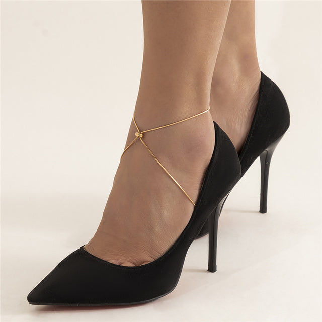 Adjustable Chain Anklet Bracelet for Women Vintage Chain Anklet