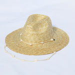 Seashell Beaded Beach Hat With Chain For Women Straw Woven Fedora Hat
