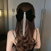 Bow Hairpin Crystal Fringe Tassel Hair Clip Rhinestone Hair Accessory