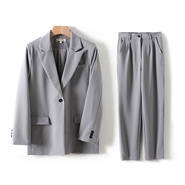 Women Blazer And Guard Pants Sets Two Pieces Women Formal Suit