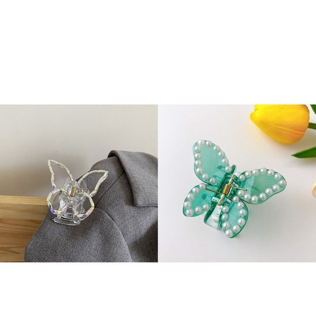 Transparent Butterfly Hair Claws Hairpin Cute Transparent Acrylic Clip