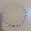 Silver Stretchy Rows Anklet Ankle Chain Rhinestones Foot Jewelry