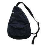 Women Shoulder Messenger Bag Canvas Crossbody Solid Color Chest Bag