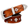Fashion Belts For Women Genuine Leather Belts Rhinestone Waist Belts